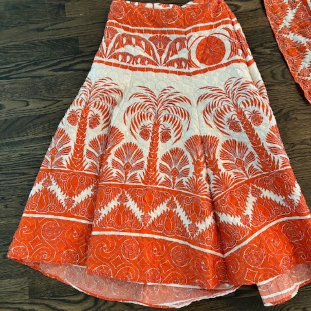 Johanna Ortiz Palm to Nadube Size 8 Silk skirt